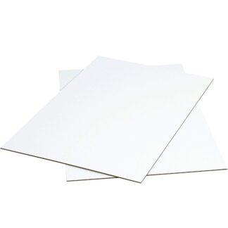 Bølgepapark, 1018 x 718 mm, 1-lags, B-flute, 3.000 mm, FEFCO 0110, Bølgepap, hvid/brun, palle a 400 stk, FSC Mix Credit