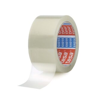 Pakketape, TESA 64014, 50 mm x 66.00 m, 45 µm, kernediameter: 76 mm, håndrulle, PP, Akryl, low noise, transparent, kasse a 36 ruller, palle a 2376 ruller