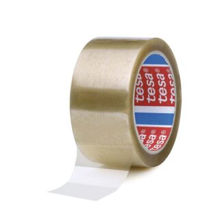 Maskintape, TESA 4089, 75 mm x 1000.00 m, 28 µm, kernediameter: 76 mm, Maskinrulle, PP, Naturgummi, transparent, kasse a 4 ruller