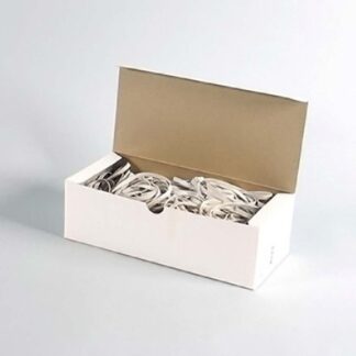Gummibånd, 140 mm x 5 mm, gummi, gul, rullevægt: 0.50 kg, pakke med 500 g