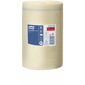 Aftøringsrulle, Tork, M1, Basic, 1 lag, gul, 205mm x 115.00m, kasse a 11 ruller, FSC Recycled Credit