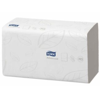Papirhåndklæder ark, Tork, Advanced, H3, 2 lag, hvid, 248mmx230mm, karton a 3750 stk, FSC Mix Credit