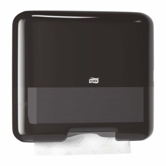 Papirhåndklæde dispenser, Tork, H3, Mini - V-fold og C-fold, sort