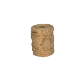 Snor, rullelængde: 55.00 m, Jute, gul, Rulle, rullevægt: 0.10 kg, pakke a 1 rulle, 3-strands