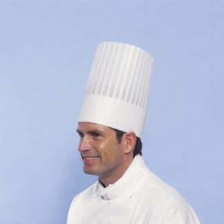 Kokkehuer, Chef hat Non-Woven 25cm, Non-woven, hvid, pakke a 10 stk