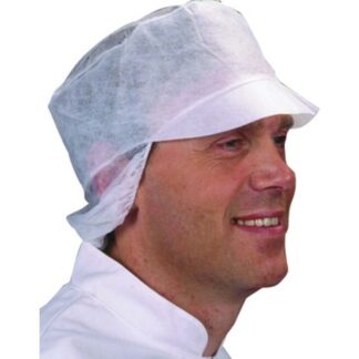 Engangs hårnet, Peaked snood cap long hairXL, Non-woven, hvid, pakke a 1000 stk