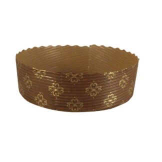 Bageform, Rund, højde 30 mm, indvendig diameter 100.0 mm, Pergamentpapir, brun, pakke a 300 stk, Fødevaregodkendt