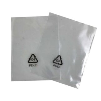 Plastikpose, 50 µm, 100 x 200 mm, LD-PE, transparent, 1 colour - LDPE04, karton a 2000 stk