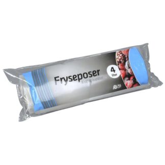 Fryseposer, 32 µm, 200 x 380 mm, LD-PE, transparent, 4 l, rulle a 22 stk, Fødevaregodkendt