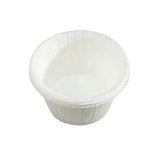 Muffin form, Rund, højde 35 mm, indvendig diameter 50.0 mm, Pergamentpapir, hvid, pakke a 200 stk, W/Edge, Fødevaregodkendt