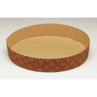 Bageform, Rund, højde 35 mm, indvendig diameter 170.0 mm, Pergamentpapir, brun, pakke med 600 stk, Mazarin/Pie, Fødevaregodkendt