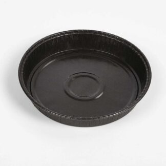 Bageform, Rund, højde 35 mm, indvendig diameter 147.0 mm, Pergamentpapir, sort, pakke a 800 stk, Fødevaregodkendt