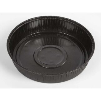 Bageform, Rund, højde 35 mm, indvendig diameter 180.0 mm, Pergamentpapir, 217 g/m2, sort, pakke med 720 stk, Fødevaregodkendt