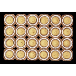 Muffinform, Rektangulær, 50 x 50 x 36 mm, Pergamentpapir, hvid, pakke a 50 stk, På papplade NTS.2