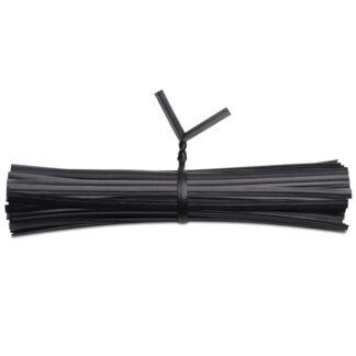 Plastclips, metal, sort, pakke a 1000 stk, Twist-ties