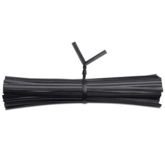 Plastclips, 150 mm, metal, sort, pakke a 1000 stk, Twist-ties