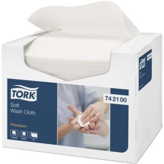 Papirhåndklæder ark, Tork, Premium Extra Soft, Soft Wash Cloth, 1 lag, hvid, 192mmx300mm, æske a 1080 ark, FSC Mix Credit