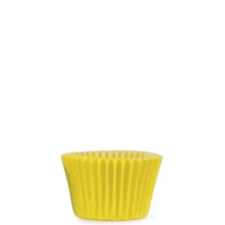Muffin form, Rund, højde 35 mm, indvendig diameter 27.0 mm, Pergamentpapir, gul, pakke a 1000 stk, Mini, Fødevaregodkendt