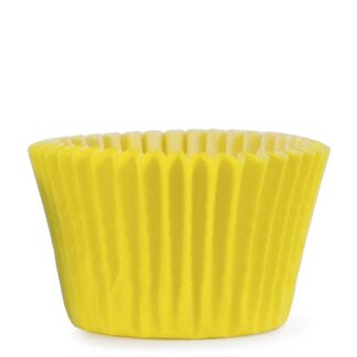Muffin form, Rund, højde 50 mm, indvendig diameter 35.0 mm, Pergamentpapir, gul, pakke a 1000 stk, Fødevaregodkendt