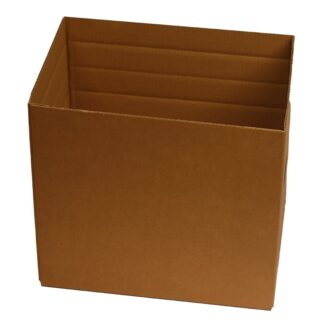 Bølgepapkasse, indre dim: 386 x 283, x 350 mm, 1-lags, B-flute, 3.000 mm, FEFCO 0216, brun, bundt a 20 stk, palle a 560 stk, FSC Mix 70%