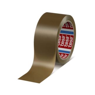 Pakketape, TESA 4120, 50 mm x 66.00 m, kernediameter: 76 mm, Rulle, PVC, Naturgummi, no noise, brun, pakke a 1 rulle, kasse a 36 ruller, palle a 2376 ruller