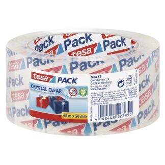 Pakketape, TESA 57807, 48 mm x 66.00 m, 50 µm, kernediameter: 76 mm, Rulle, PP, Akryl, transparent, pakke a 6 ruller, palle a 1440 ruller