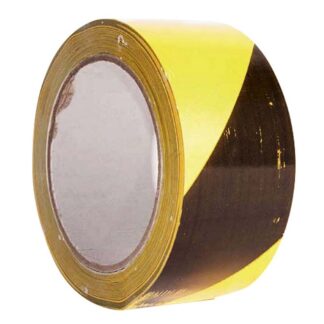 Markeringstape, 500 mm x 66.00 m, kernediameter: 76 mm, Rulle, PVC, Opløsningsmiddel, sort/gul, pakke a 6 ruller