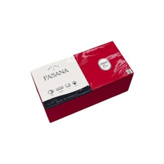 Kaffeservietter, Fasana, 1/4-fold, 3 lag, red, 240mmx240mm, æske a 4 x 250 ark