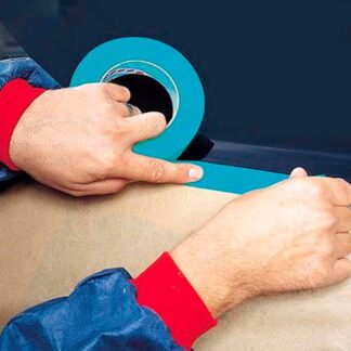 Afdækningstape, 3M 3434, 36 mm x 50.00 m, samlet tykkelse 180 µm, kernediameter: 76 mm, Rulle, Papir, Naturgummi, blue, kasse a 6 ruller, palle a 1152 ruller