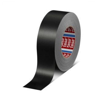 Gaffatape, TESA 4688, 48 mm x 50.00 m, samlet tykkelse 260 µm, kernediameter: 76 mm, Rulle, Polyethylen/tekstillærred, Naturgummi, sort, kasse a 18 ruller, palle a 720 ruller