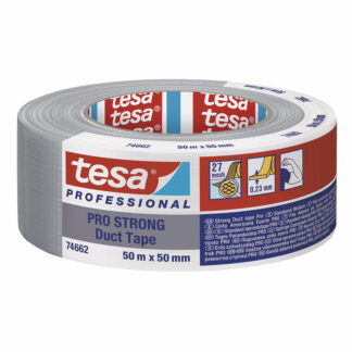 Gaffatape, TESA Adhesive tape, 50 mm, x 50.00 m, samlet tykkelse 230 µm, kernediameter: 76 mm, Rulle, polyethylen, Syntetisk gummi, grå, pakke a 1 rulle, palle a 864 ruller