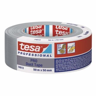 Gaffatape, TESA 74613, 50 mm x 50.00 m, samlet tykkelse 180 µm, kernediameter: 76 mm, Rulle, polyethylen, Syntetisk gummi, grå, kasse a 24 ruller, palle a 864 ruller