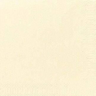 Middagsserviet, Duni, Ecoecho, 1/4-fold, 3 lag, tissue, buttermilk, 400mmx400mm, karton a 1000 stk