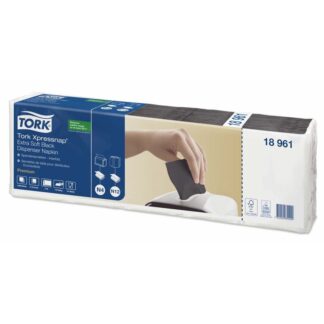 Servietter til dispenser, Tork, N4, 2-fold Premium, sort, 165mmx213mm, pakke a 8000 stk, FSC Mix Credit