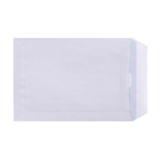 Kuvert, forskellige, Kort side åben, 1, white, Permanent (DP 37), Opretståpende klap Selvklæbend, 90g/m2, pakke a 500 stk, palle a 72 kassees, 13554