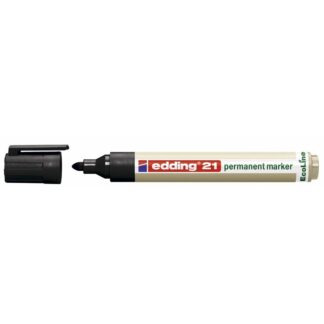 Marker, Edding Ecoline, 21, 1, 5-3, 0MM, Rund spids, sort, permanent
