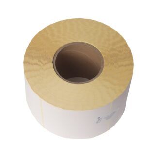 Thermoetiket, Rektangulær, ECO, Udvendig vikling, 75.00 x 65.00 mm, kernediameter: 25 mm, andre syntetiske papirer, Permanent, hvid, rulle a 300 etiketter, FSC Mix Credit