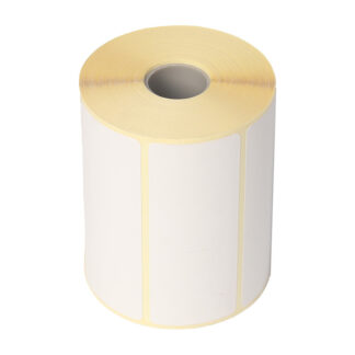 Thermoetiket, Rektangulær, TOP, Udvendig vikling, 60.00 x 120.00 mm, kernediameter: 25 mm, andre syntetiske papirer, Permanent, hvid, rulle a 1000 stk