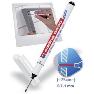 Tømrerblyant, Edding, 8550, 0, 7-1MM, sort, Permanent