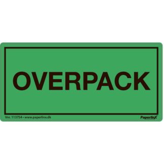 Etiketter, Firkantet, Udvendig vikling, 50.00 x 100.00 mm, kraft/PE, Permanent, grøn, Overpack, rulle a 250 etiketter