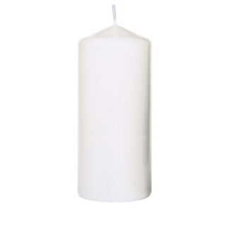 Bloklys, Duni, 80 x 150 x 150 mm, udvendig diameter: 80 mm, Voks, hvid, 60h, pakke a 10 stk