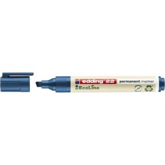 Marker, Edding Ecoline, 22, 1-5MM, Skrå spids, blå, permanent