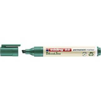 Marker, Edding Ecoline, 22, 1-5MM, Skrå spids, grøn, permanent