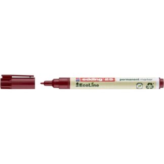 Marker, Edding Ecoline, 25, 1, 0MM, Rund spids, rød, permanent