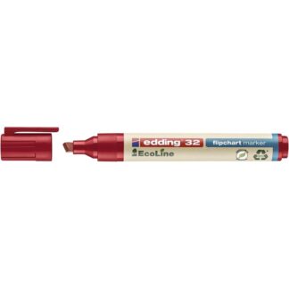 Marker, Edding Ecoline, 32, 1-5MM, Skrå spids, rød, permanent