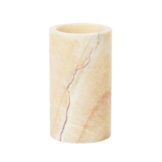 Lysestage, 125 mm, udvendig diameter: 70 mm, Glass, hvid marmor, Mineral Onyx, pakke a 4 stk