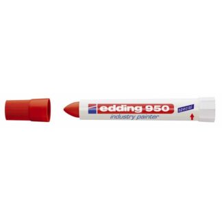 Marker, Edding, 950, 10MM, Rund spids, rød, permanent