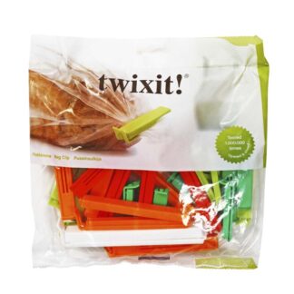 Plastclips, PP, gul, pakke a 28 enheder, Twixit