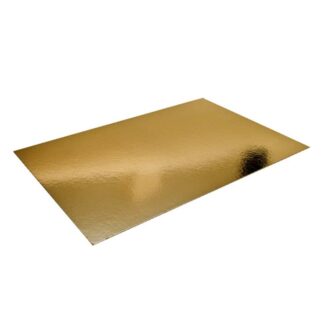 Kagepap, Firkantet, 600x400mm, vægt: 800, Pap, guld/sølv, pakke a 50 stk, Gold/Silver