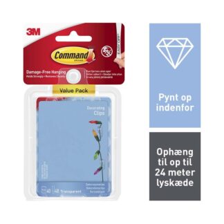 Command, 3M Command, 17017CLR-AWPU, transparent, kasse a 4 pakker